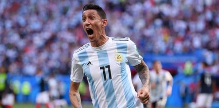You may have missed the rude message in Angel di Maria’s celebration