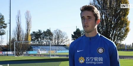 Irish defender starts training with the Inter Milan first team