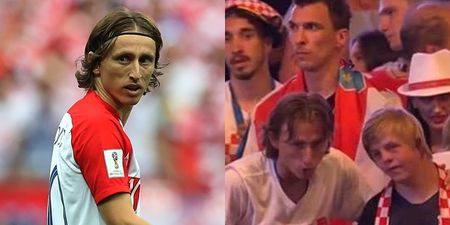 Luka Modric invites disabled fan up on stage with him during World Cup celebrations