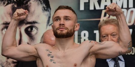 Carl Frampton issues response to remark about his physique