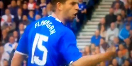 Jon Flanagan is already throwing himself about for Rangers