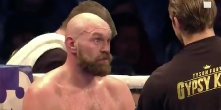 Only Tyson Fury would ask that question in the corner