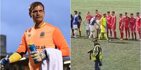 Former Man United goalkeeper Roy Carroll divides opinion for clear snub of Cliftonville players