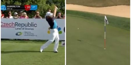 Padraig Harrington comes agonisingly close to sinking hole in one