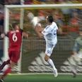 Zlatan Ibrahimovic scores with roundhouse kick to bring up 500th career goal