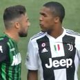 WATCH: Douglas Costa sent off for spitting in mouth of opponent