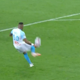 Dimitri Payet has scored an incredible side-footed volley for Marseille