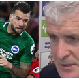 Mark Hughes bulling over Shane Duffy but he obviously missed the foul
