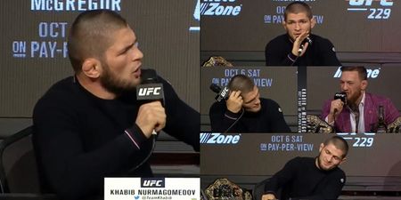 How Khabib Nurmagomedov reacted to pretty much every Conor McGregor press conference insult