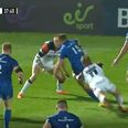 James Lowe finishes off brilliant Leinster try after great Jordan Larmour skill