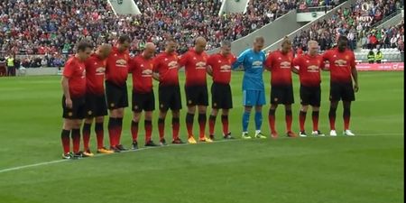 Chilling minute of silence for Liam Miller tribute match