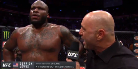 Derrick Lewis gave one of the most memorable post-fight interviews in sporting history at UFC 229