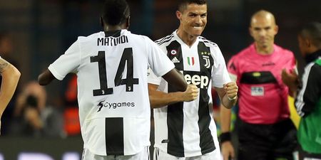 Cristiano Ronaldo scores first fizzbang of his Serie A career