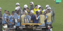Referee protected by riot police after controversial end to Copa Libertadores semi-final