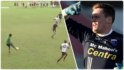 South Africa Gaels goalkeeper runs pitch in 9-a-side but look at Rory Beggan’s position
