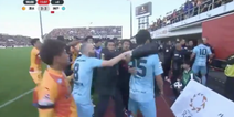 Lukas Podolski and Andres Iniesta involved in mass brawl during J-League match