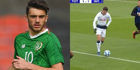 Troy Parrott scores stunning goal for Tottenham in Uefa Youth League game against Inter Milan