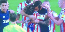 Derby player bites Joe Allen during brawl in Stoke game