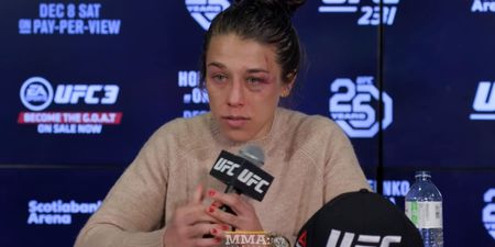 Joanna Jedrzejczyk fronts up in post-fight interview after another tough loss