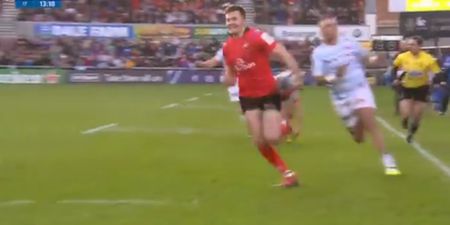 Jacob Stockdale scores his fifth and sixth try of the Pool stages