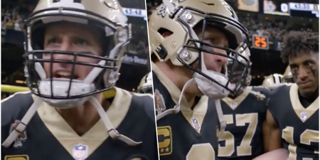 Drew Brees’ pre-game motivational speech is right out of a Hollywood movie