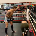 Mike Perry drops girlfriend with body shot in sparring