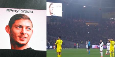 Nantes match paused in ninth minute for emotional tribute to Emiliano Sala