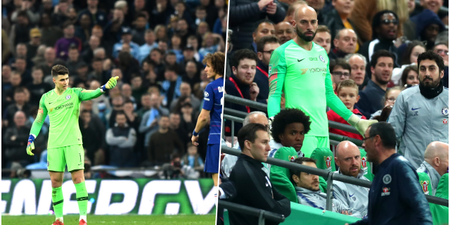 Crazy scenes as Kepa undermines furious Maurizio Sarri and refuses to come off