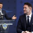 Robbie Keane paid tribute to David Beckham during LA Galaxy statue unveiling