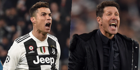 Cristiano Ronaldo mimics Diego Simeone with gesture as Juventus beat Atletico