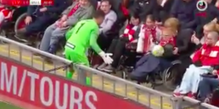 Jerzy Dudek halts Liverpool Legends match to play with a disabled fan