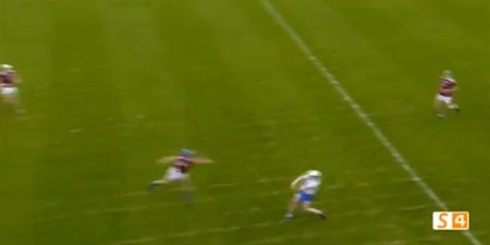 Waterford’s Stephen Bennett smashes over monstrous point against Galway