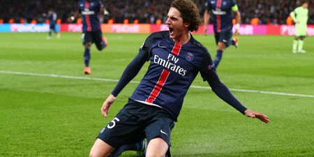 No, Adrien Rabiot was not at the Liverpool game