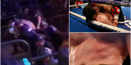 Kash Ali drenched by drinks thrown from furious Liverpool crowd after biting incident