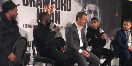 Amir Khan accused of taking ‘a way out’ after Terence Crawford low blow