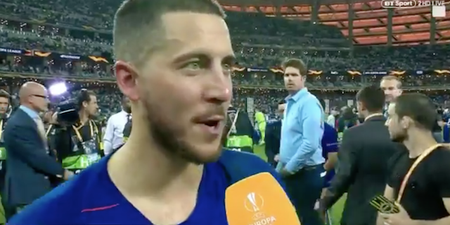 BT Sport reporter drags the line out of Hazard that everyone’s been after