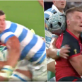 Owen Farrell takes brutal shot to the head as England and Argentina go to war