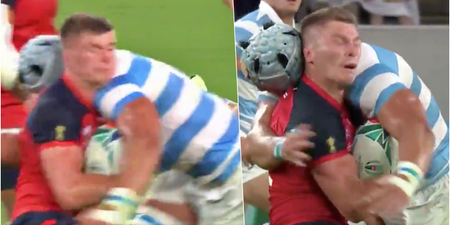 Owen Farrell takes brutal shot to the head as England and Argentina go to war