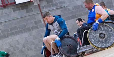 WATCH: Irish legend Brian O’Driscoll has a go at wheelchair rugby