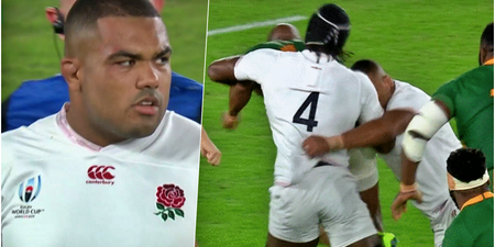 Kyle Sinckler knocked out by Maro Itoje elbow after only two minutes