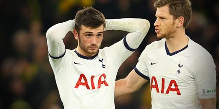 Troy Parrott misses controversial penalty as Tottenham dumped out
