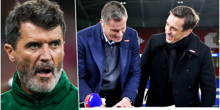 Carragher and Neville on Roy Keane texts they get during live shows