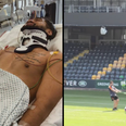 Eight months after breaking his neck, Michael Fatialofa is back sprinting in training