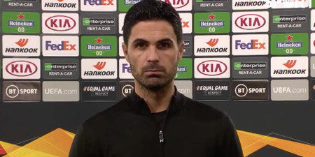 WATCH: Mikel Arteta reacts to Arsenal win over Dundalk