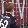 Kelleher changed shirt at half-time of his second Liverpool clean sheet