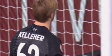Kelleher changed shirt at half-time of his second Liverpool clean sheet