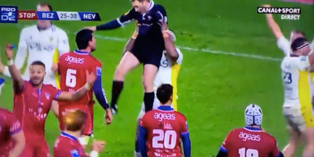 Fijian player sent off for picking the referee up in celebration