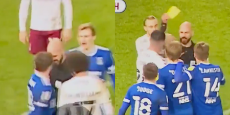 Referee squares up to Alan Judge in bizarre altercation