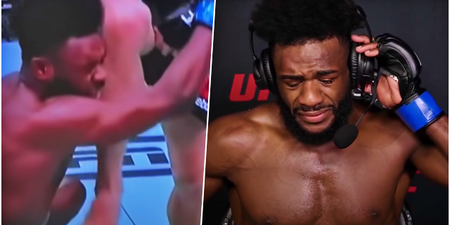 “I’m sorry” – New bantamweight champ in tears as UFC history is made