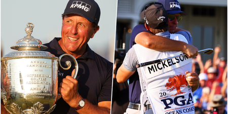 Every golfer out there could do with hearing and heeding the advice Phil’s caddie gave him on 6